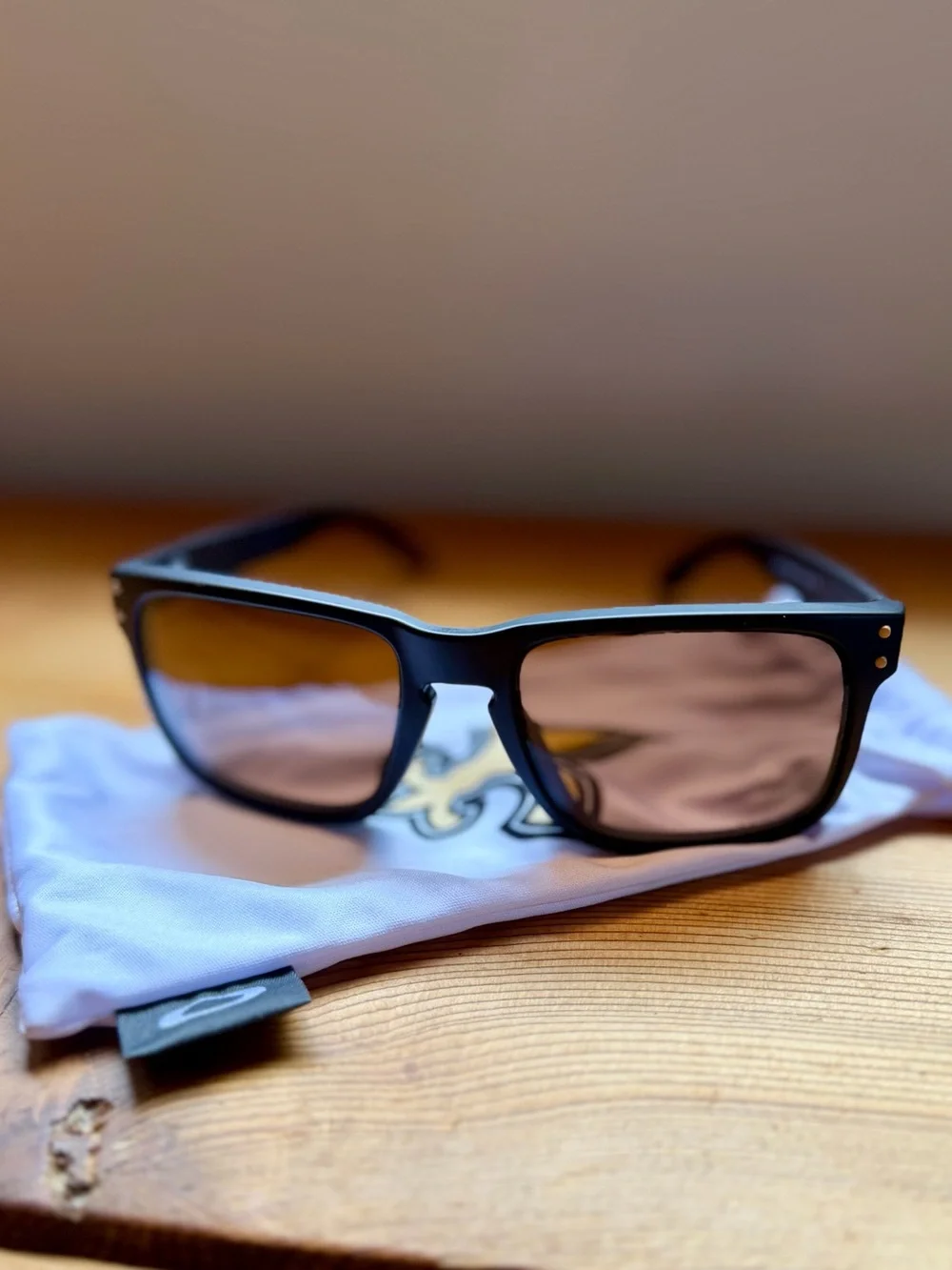 Oakley Matte NFL Saints Sunglasses with Brown Prizm Tungsten Lenses